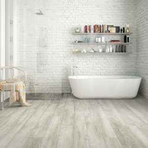 Hardwood flooring in bathroom | Buckway Flooring