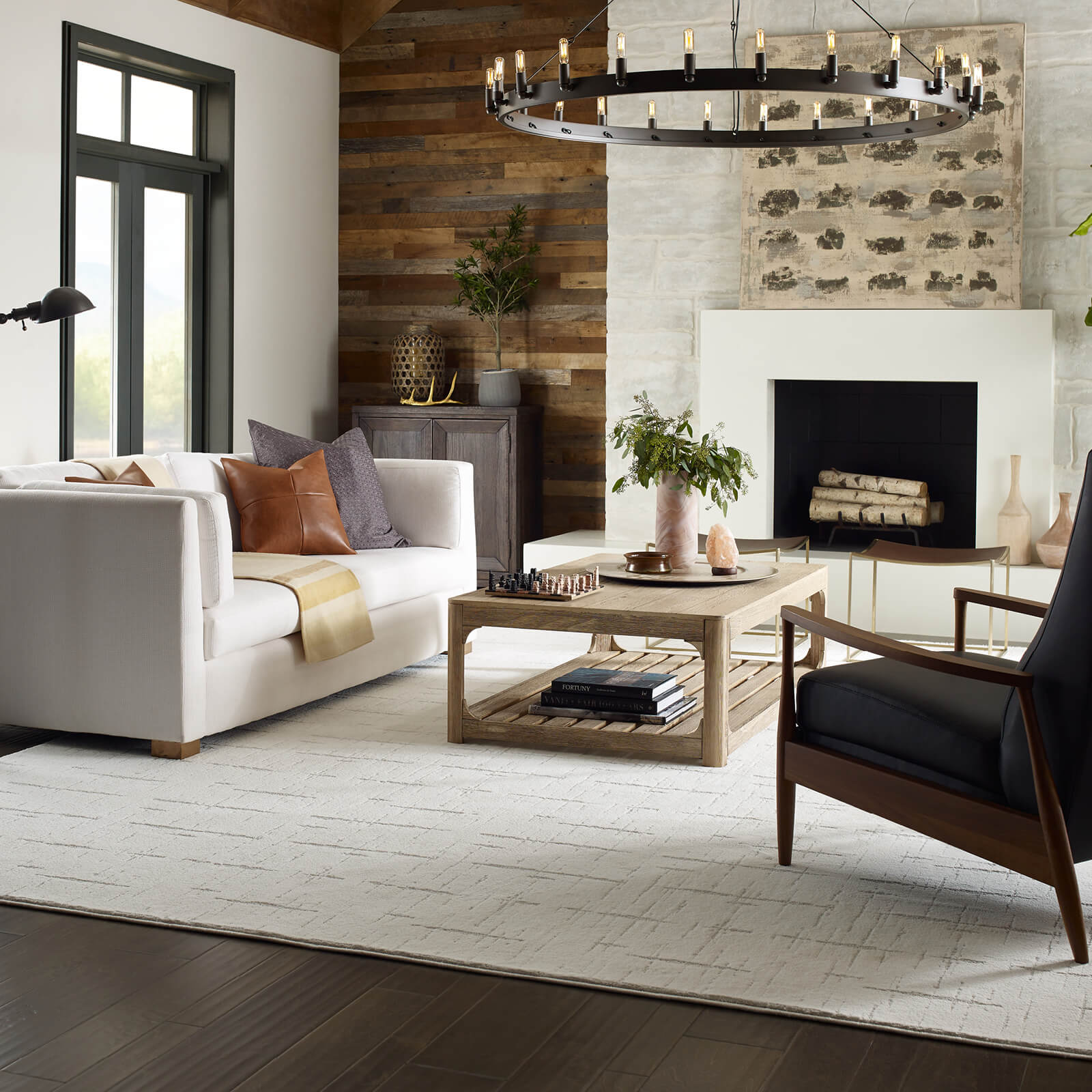 Area rug in living room | Buckway Flooring