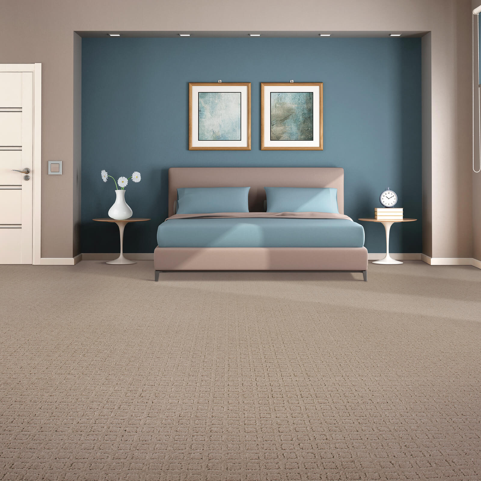 Carpet flooring in bedroom | Buckway Flooring